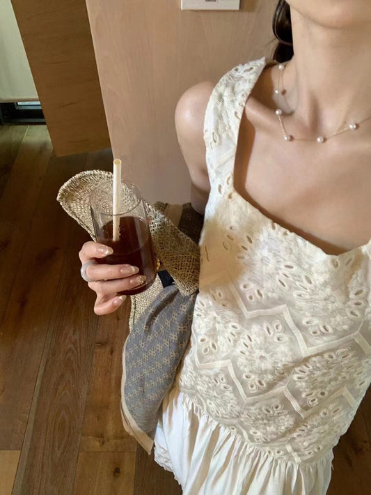 #2027 Retro Jacquard Sleeveless Maxi Dress