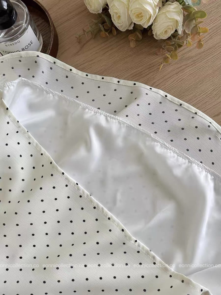#2073 Polka Dot Spaghetti Strap Dress