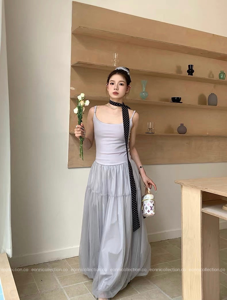 #2032 Charlotte Dress + Matching Hair Tie(2 Colors)