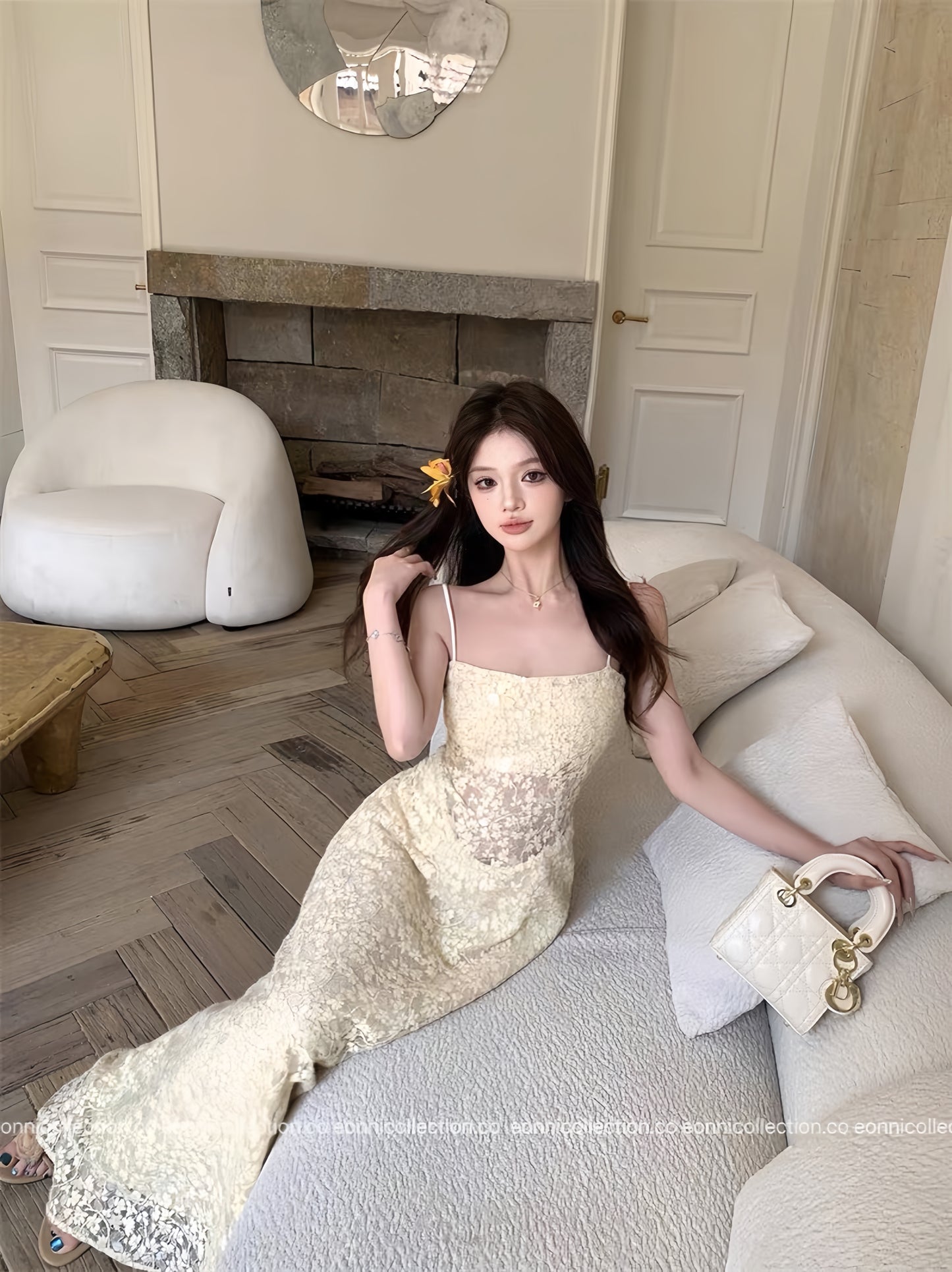 #2120 Exquisite Guipure Lace Banquet Gown