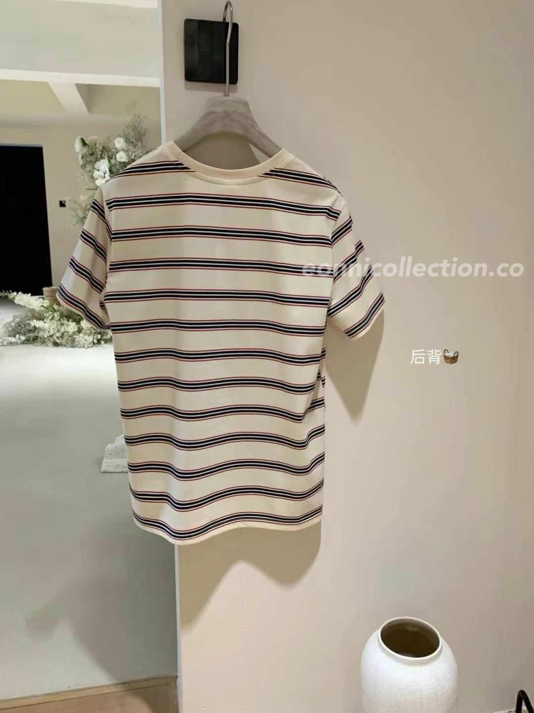 #1007 Retro Color-Blocked Stripe Tee(3 Colors)