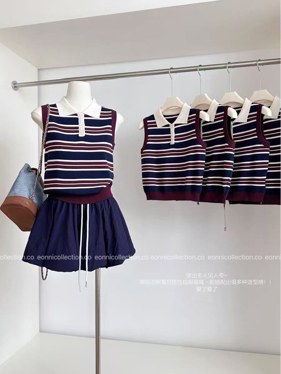 #2102 Korean Vintage Outfit Set w/ Inner Shorts