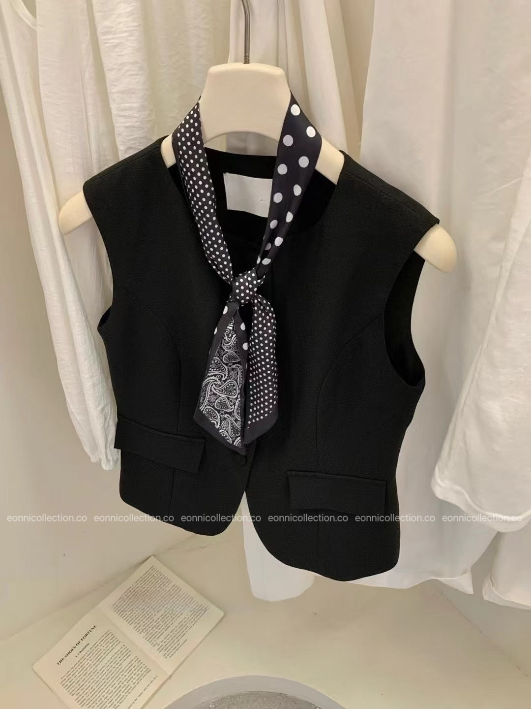 #2103 Elegant Waistcoat Suit Set with Scarf