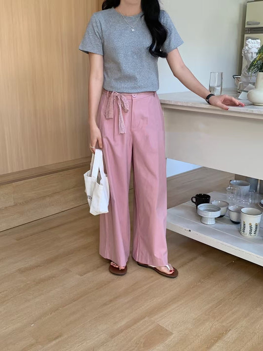 #1044 Minimalist Everyday Cotton Tee - ( 7 Colors )