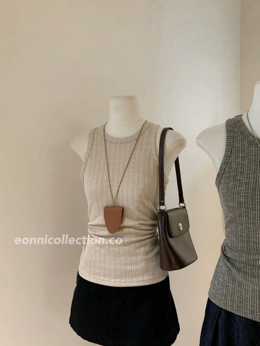 #1006 Ribbed Vintage Tank Top(3 Colors)