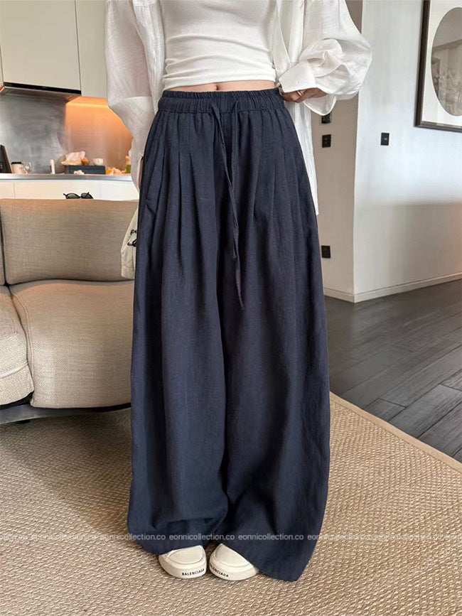 #3040 Eva Linen Long Pants（2 Colors）