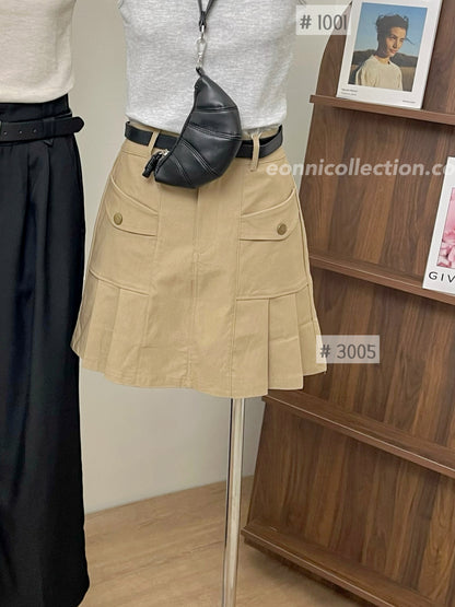 #3005 Cargo Skirt with Belt（3 Colors)