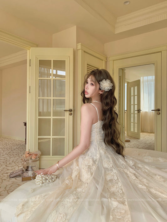 #2133 Étoile de Nuit - Ivory Bloom Gown