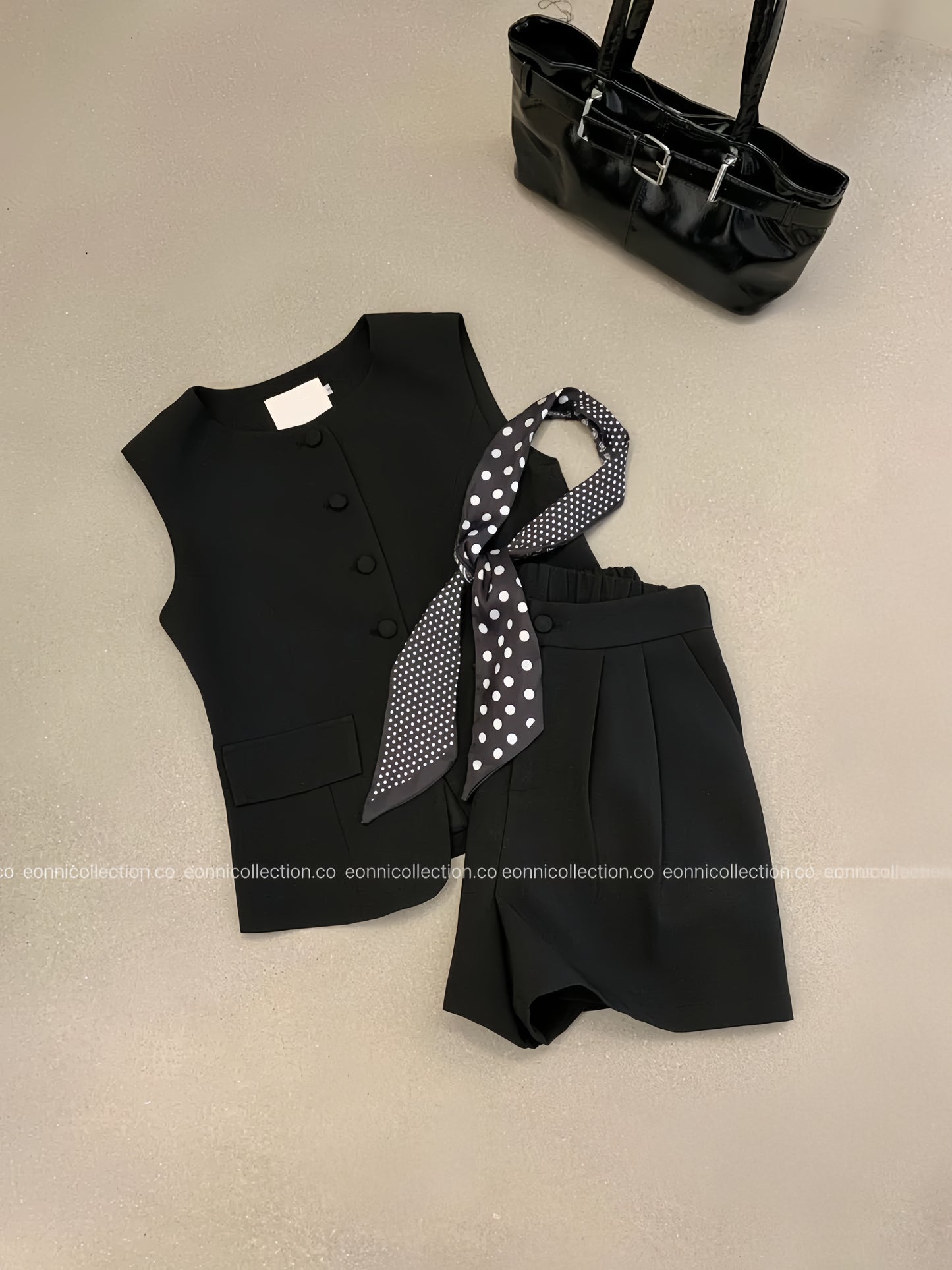 #2103 Elegant Waistcoat Suit Set with Scarf