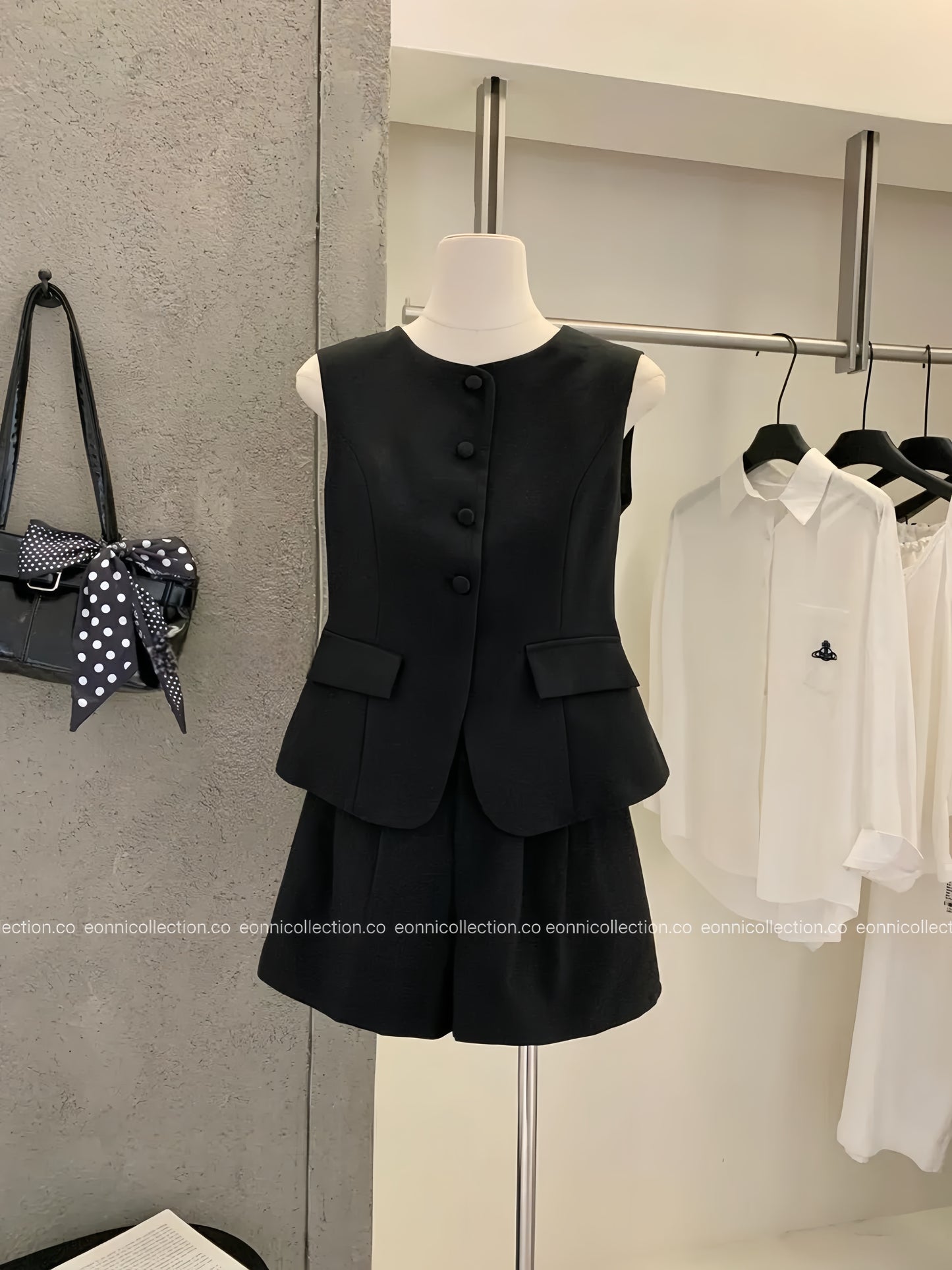 #2103 Elegant Waistcoat Suit Set with Scarf