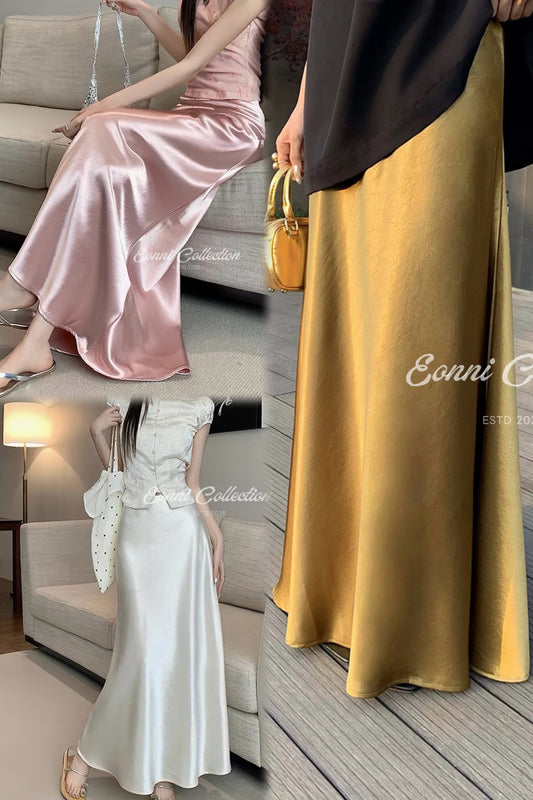#3043 Satin Flow Skirt（4 Colors）