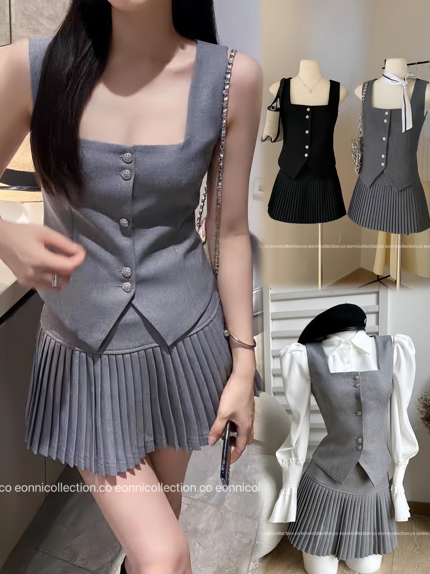 #2022 Modern Feminine Ensemble （2 Colors）