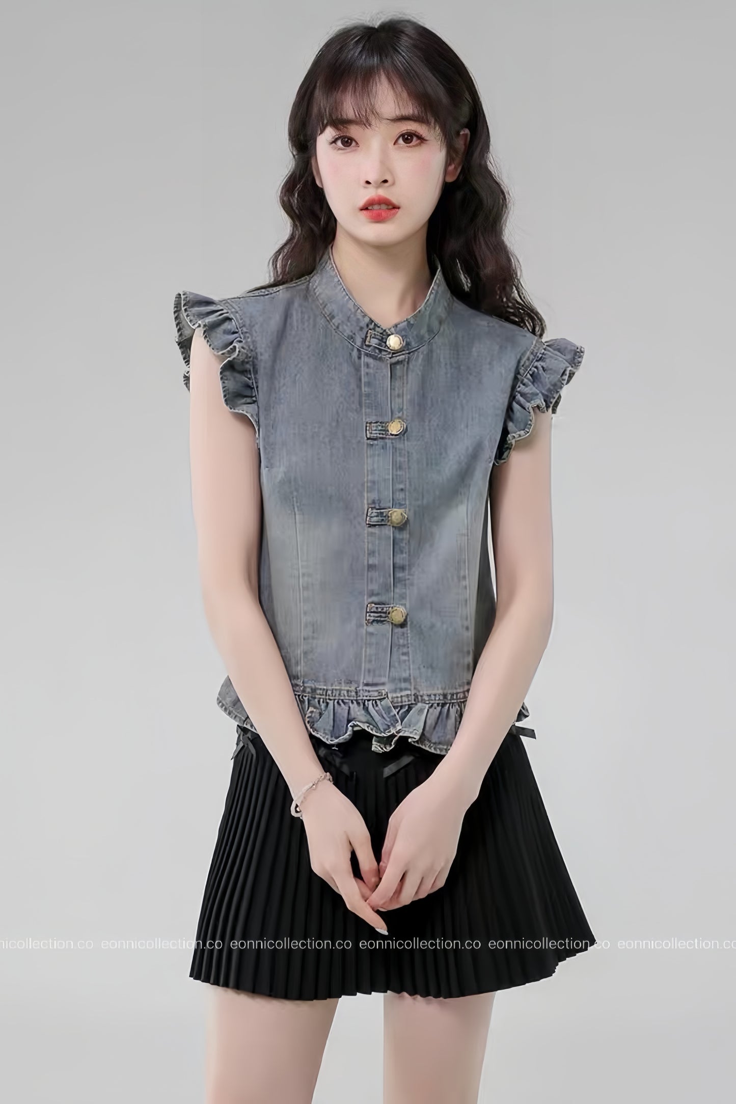 #1104 Taylor Denim Blouse