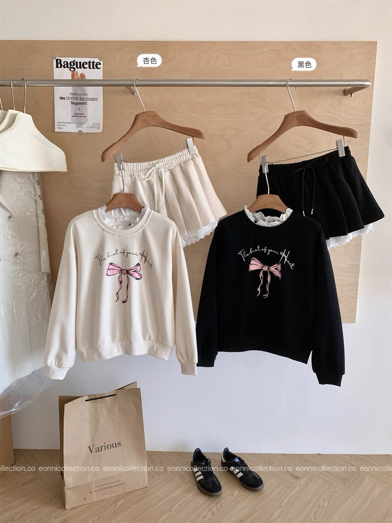 #2135 Bella Sweatshirt Set（2 Colors）