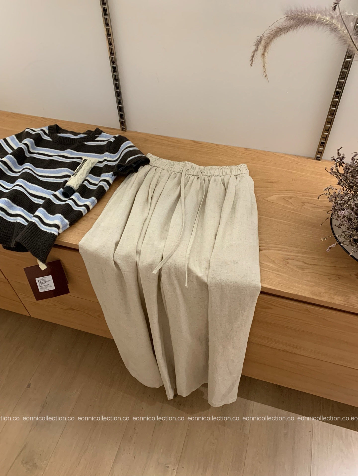 #3040 Eva Linen Long Pants（2 Colors）