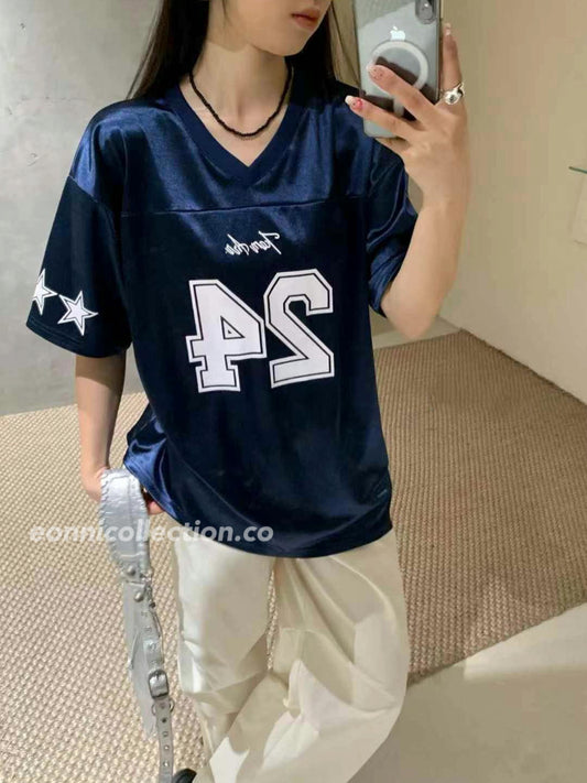 #1013 Retro V-Neck Sports Jersey（2 Colors)