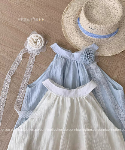 #2081 French Riviera Halterneck Resort Set with Corsage（2 Colors）
