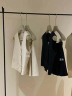 #2017 French Minimalist Linen-Blend Tank Set - Dark Blue