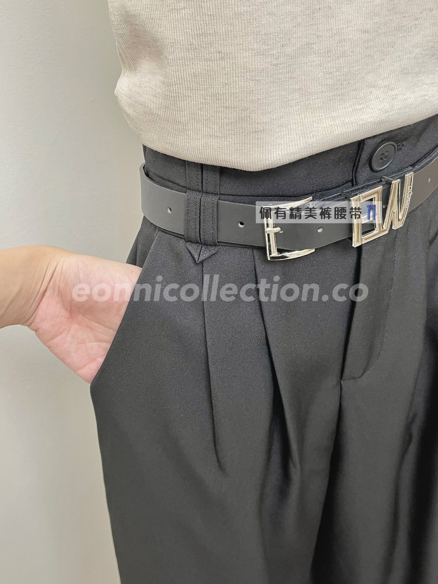 #3010 Tailored Wide-Leg Pants with Pleated Front & Belt (3 Colors)