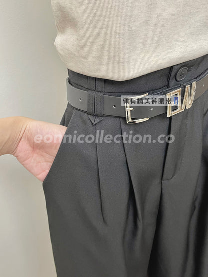 #3010 Tailored Wide-Leg Pants with Pleated Front & Belt (3 Colors)