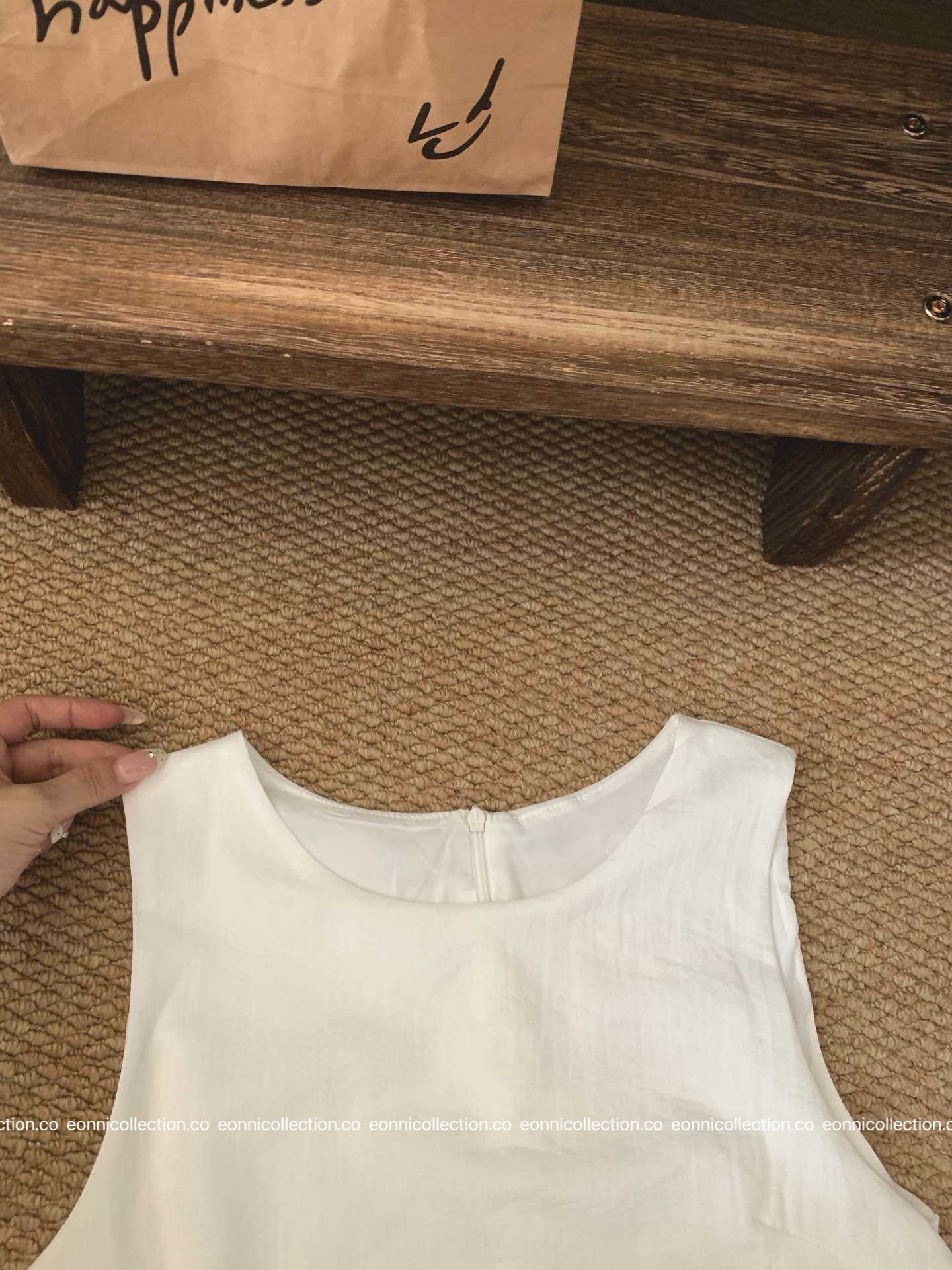 #2050 Vest Dress in Cotton Linen with Artisan Tiered Panels（3 Colors）