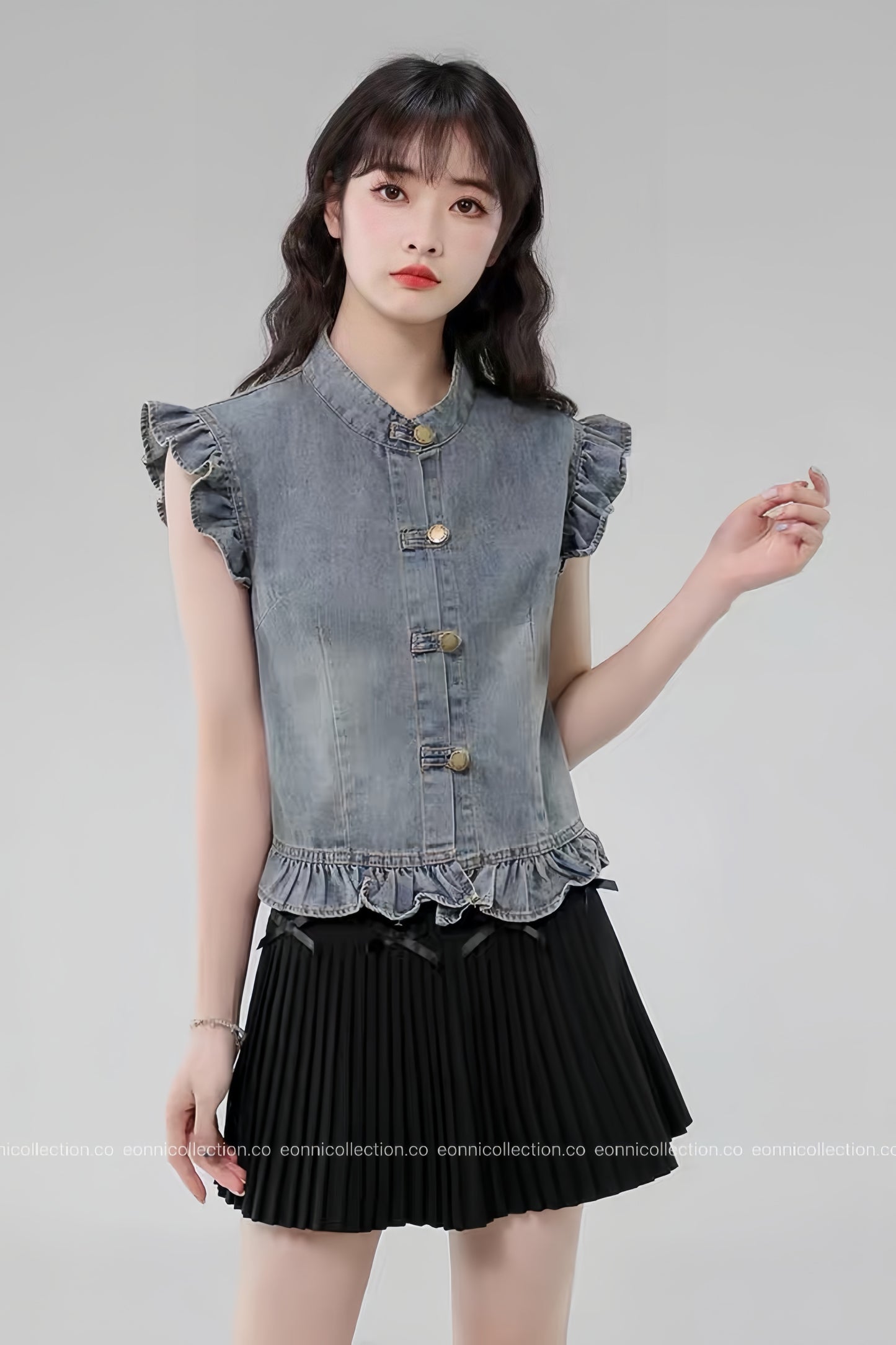 #1104 Taylor Denim Blouse