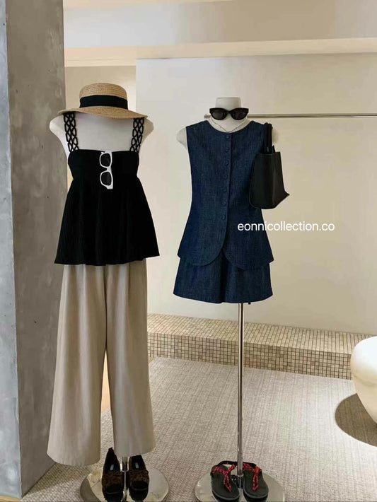 #2025 Old Money Linen Waistcoat &Shorts Set