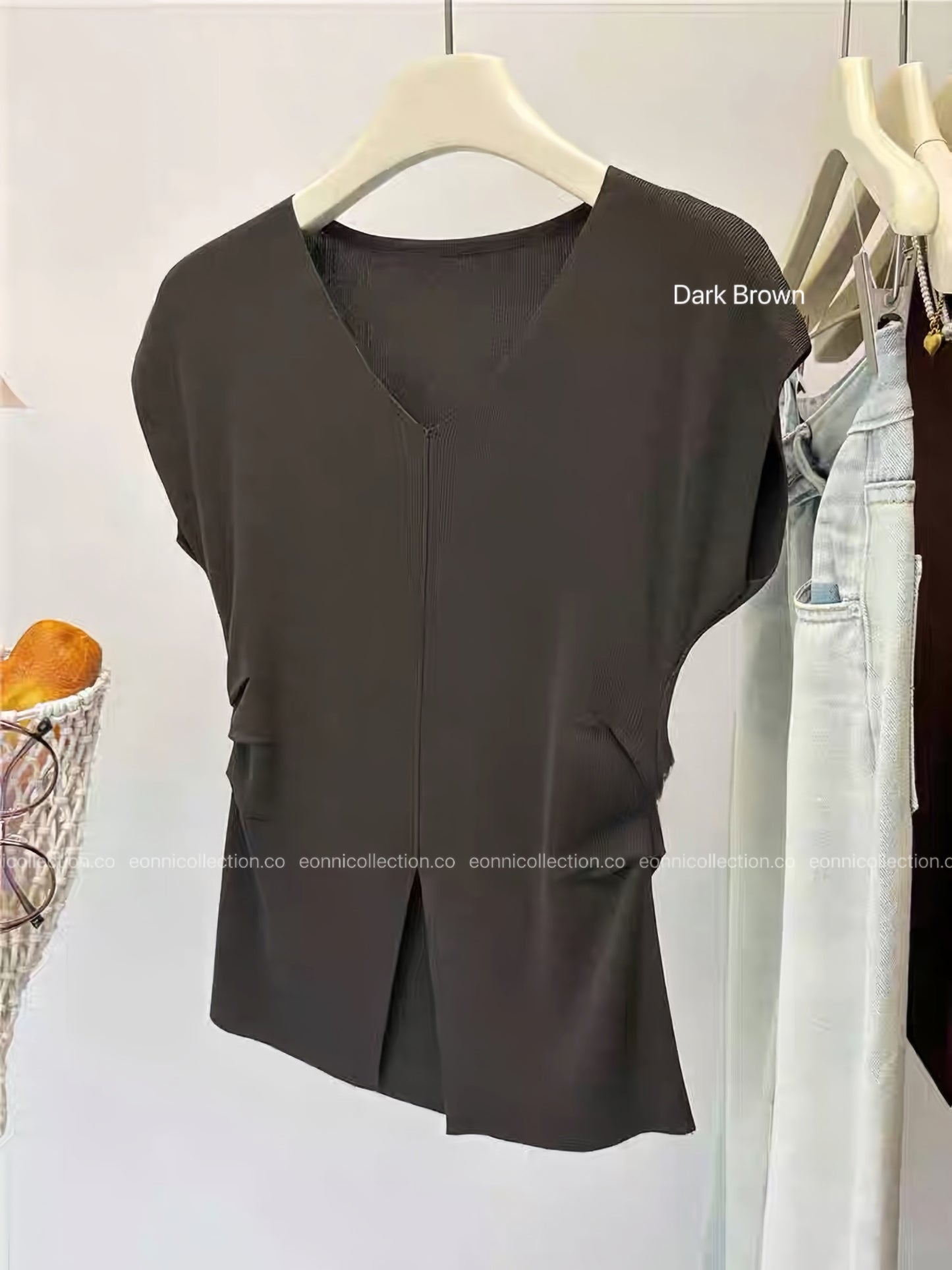 #1068 Feather-Light Cool-Touch Pearl Knit Designer Top（4 Colors）