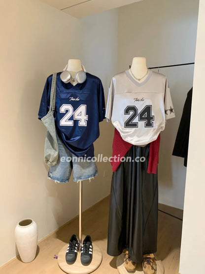 #1013 Retro V-Neck Sports Jersey（2 Colors)