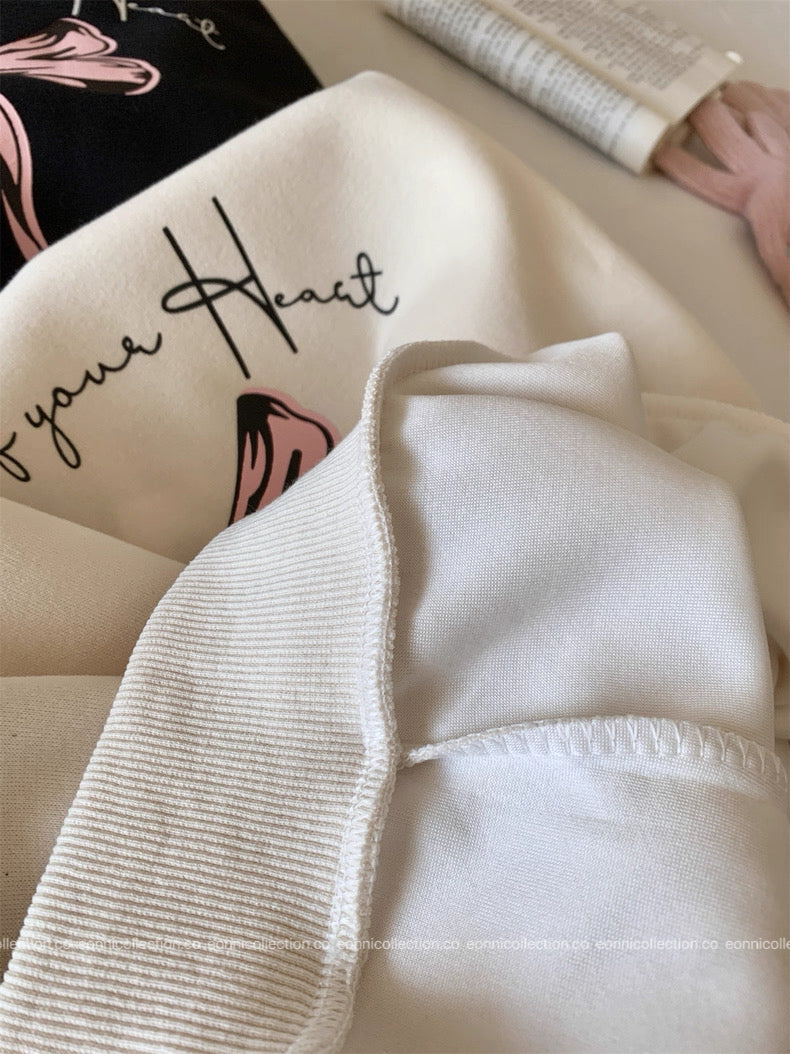 #2135 Bella Sweatshirt Set（2 Colors）