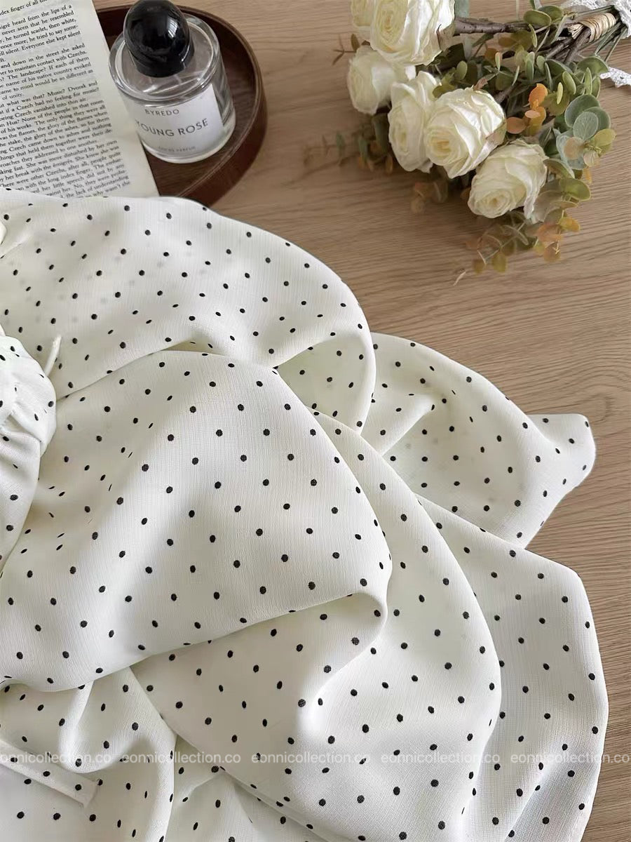#2073 Polka Dot Spaghetti Strap Dress