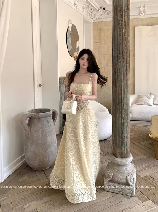 #2120 Exquisite Guipure Lace Banquet Gown