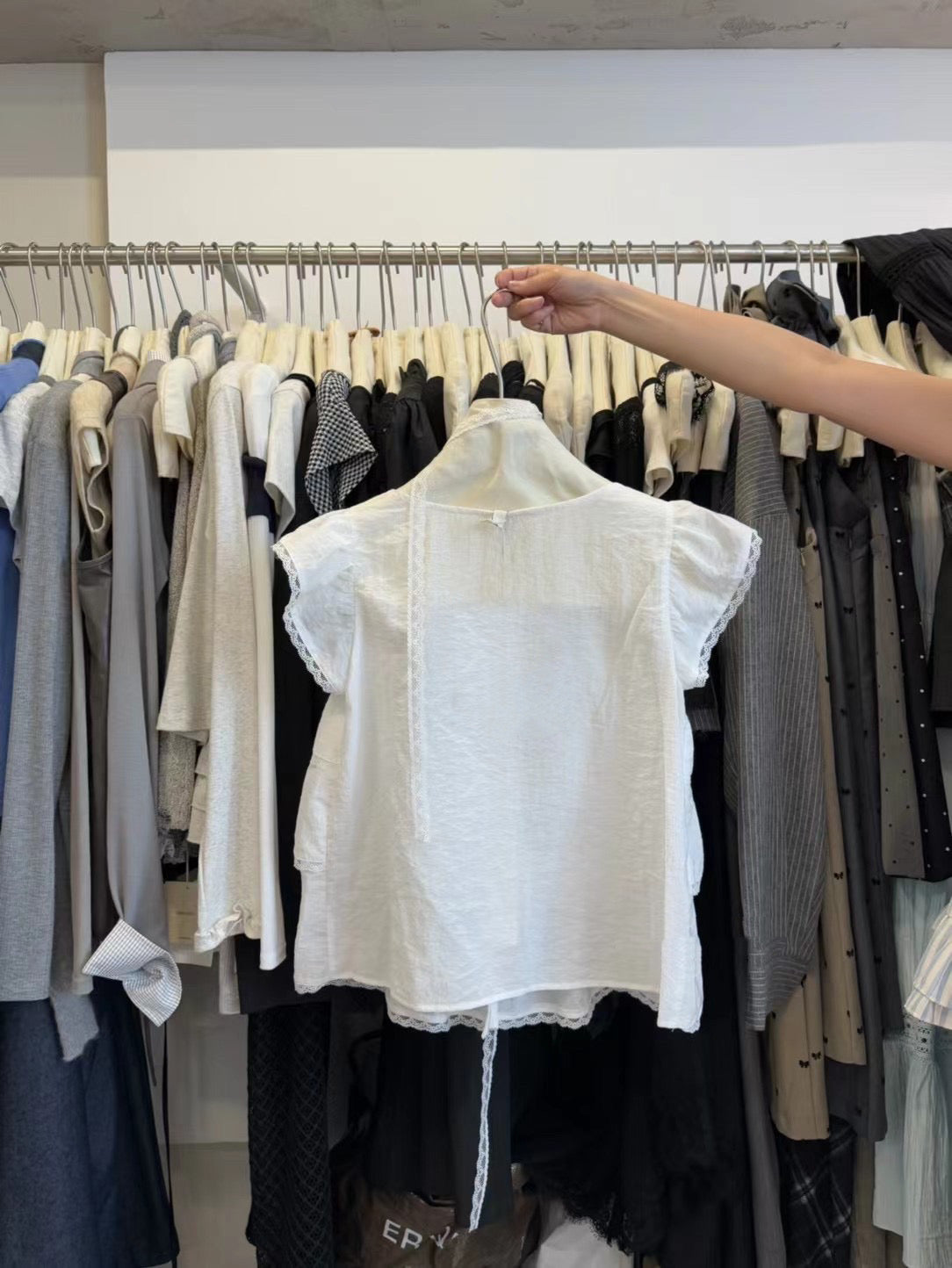 #1053 Cascading Lace Top: Soft & Feminine - White
