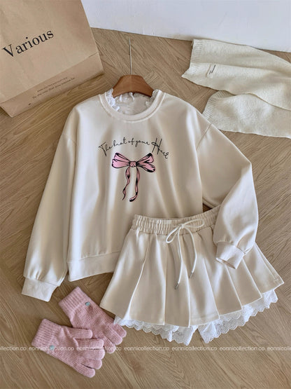 #2135 Bella Sweatshirt Set（2 Colors）