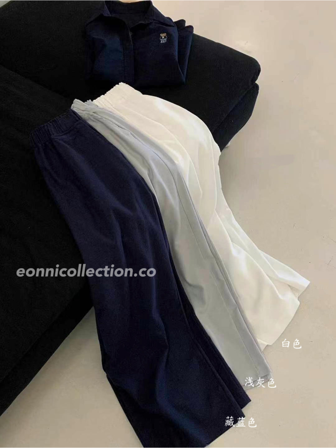 #3002 Ramie Wide-Leg Palazzo Pants - Slimming & Breathable（3 Colors)