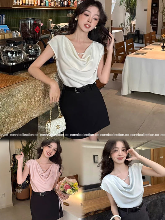 #1091 Slyvia Top（3 Colors）