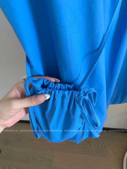 #2093 Blouson Dress with Small Bag（4 Colors）