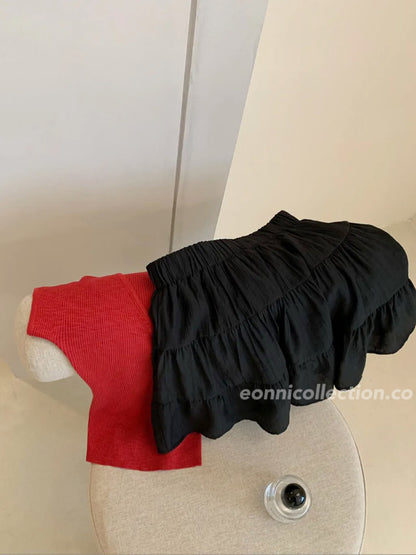 #3003 Ballet-Inspired High-Waist A-Line Skirt（3 Colors)