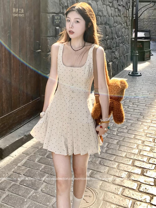 #2054 Aurora Polka Dots Dress（2 Colors）