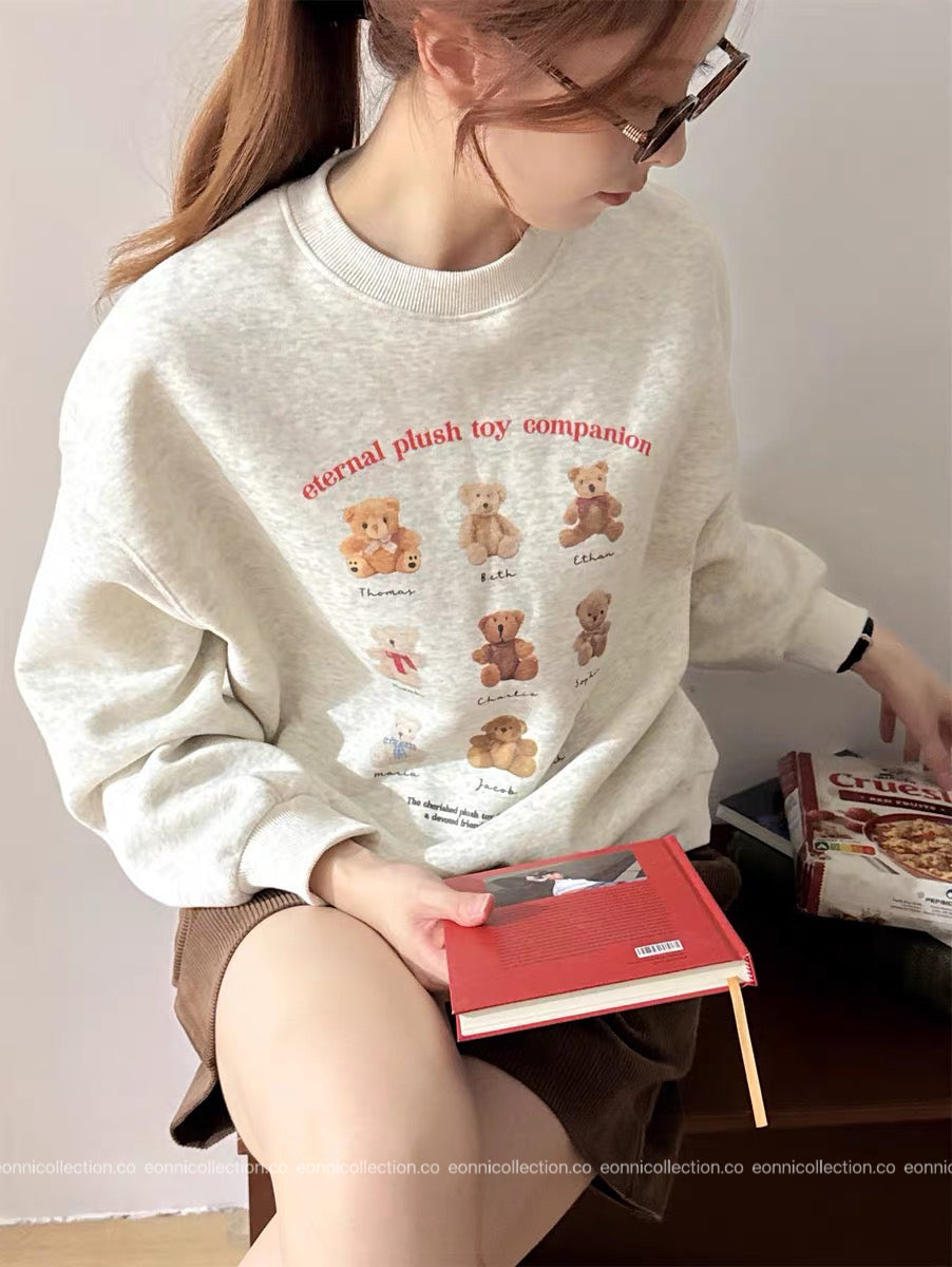 #1108 Teddy Bear Sweatshirt（2 Colors）