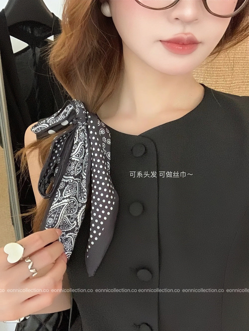 #2103 Elegant Waistcoat Suit Set with Scarf