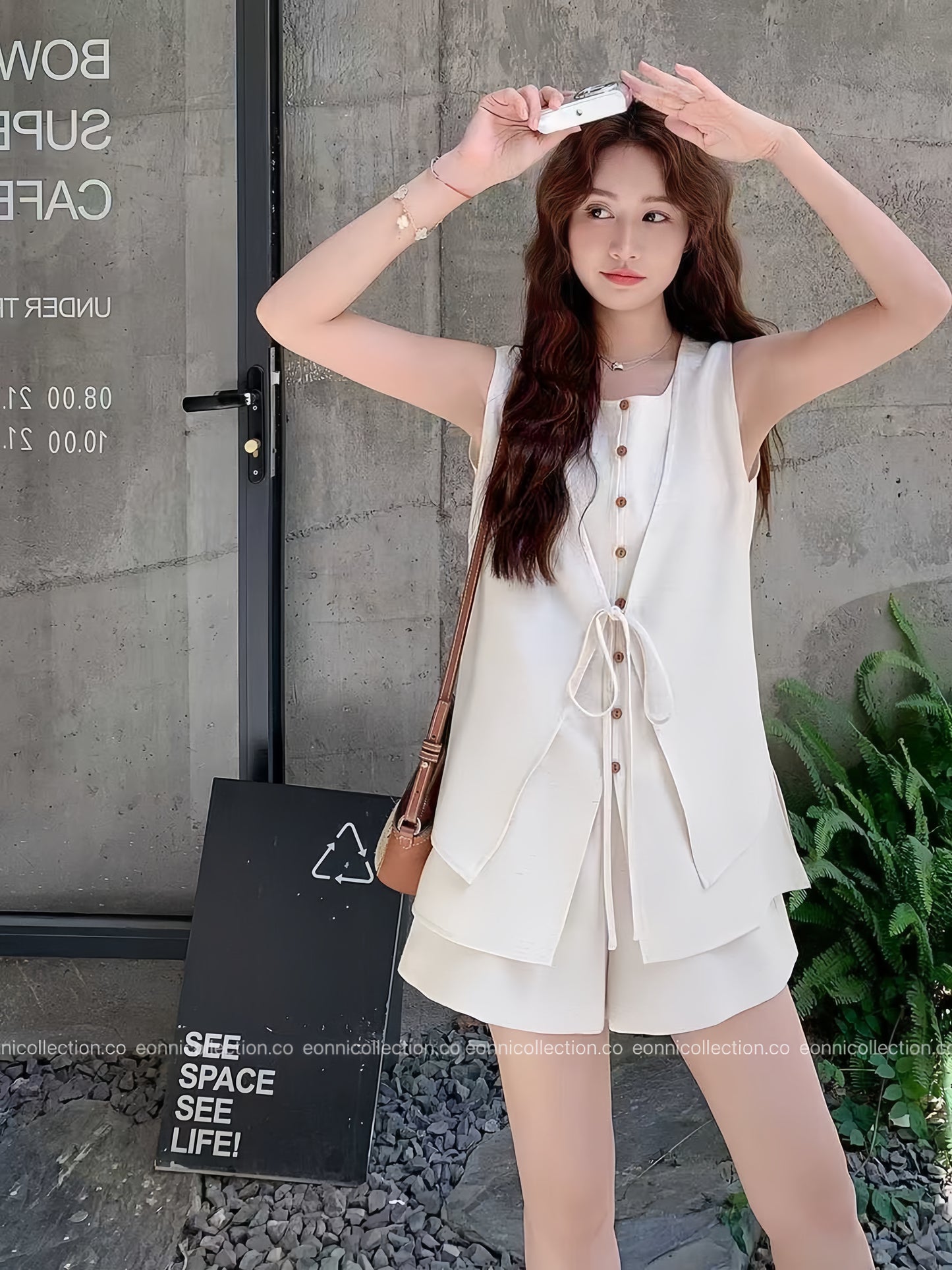 #2100 Linen Two Piece Set in Old Money Aesthetic
