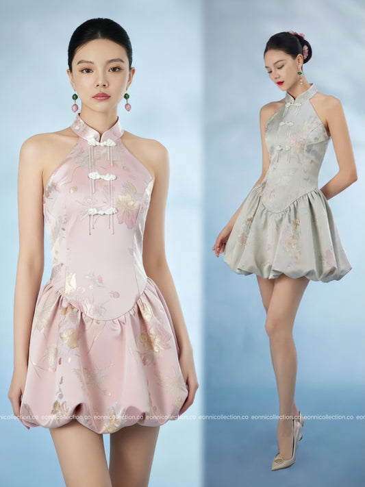 #2151 Jade Butterfly Romper Dress（2 Colors）