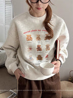 #1108 Teddy Bear Sweatshirt（2 Colors）