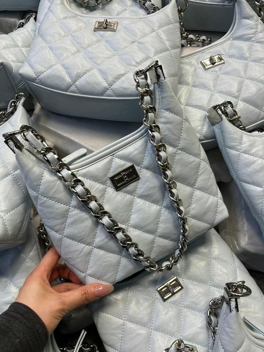 #4003 Luxe Contour Hobo Bag （2 Colors）