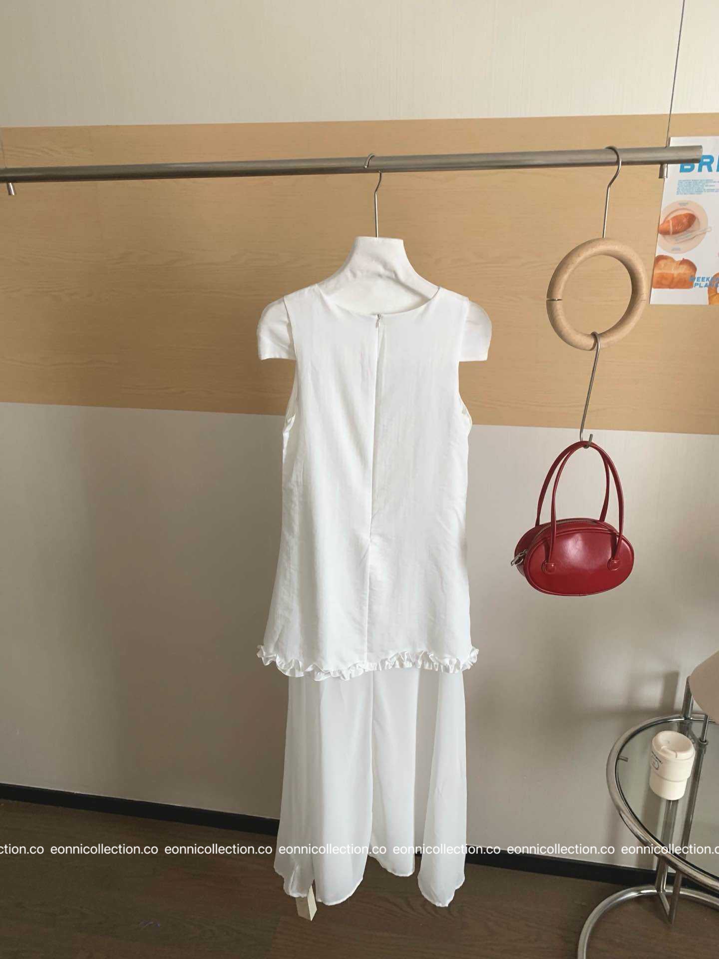 #2050 Vest Dress in Cotton Linen with Artisan Tiered Panels（3 Colors）