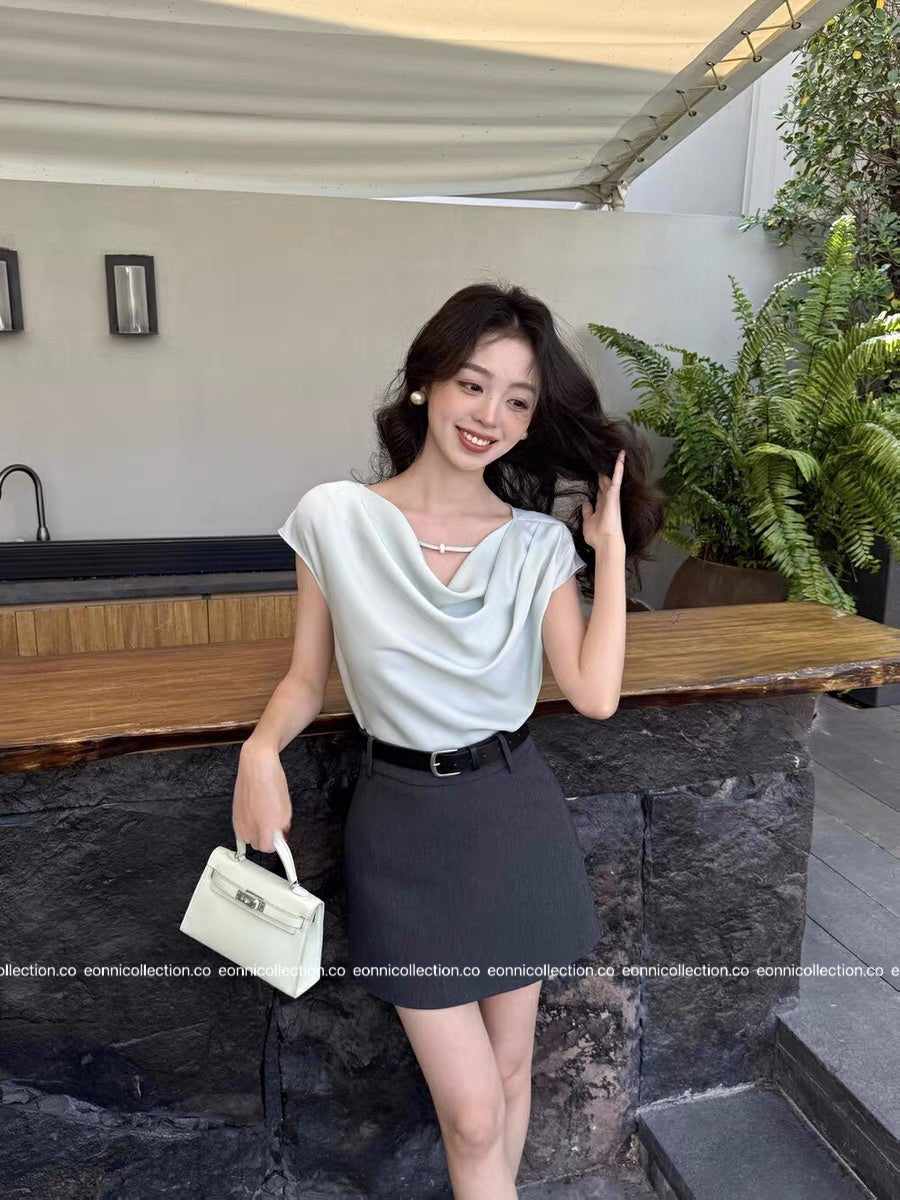#1091 Slyvia Top（3 Colors）