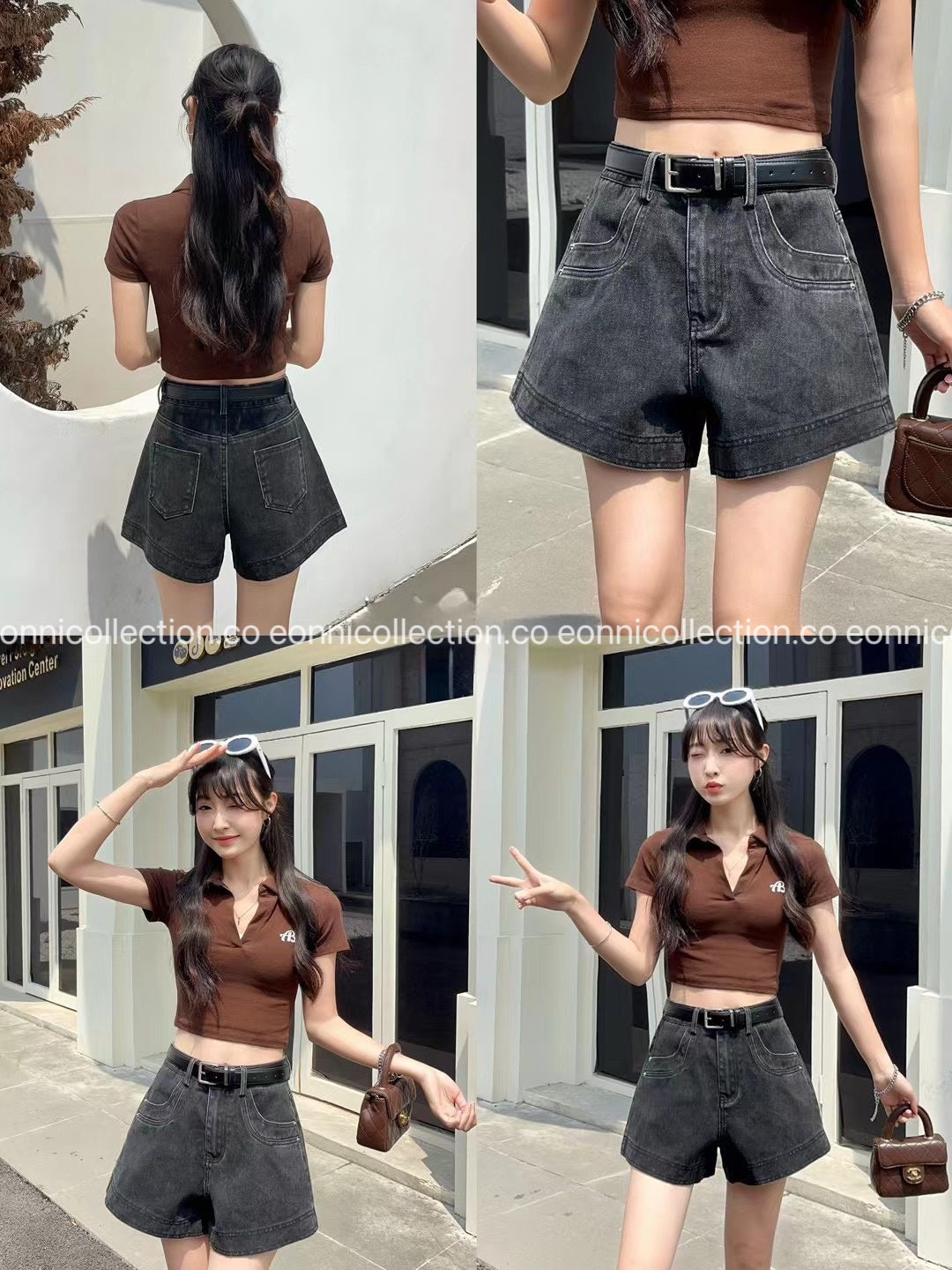 #3027 Vintage Wash Denim Shorts – US Street Style with Charm