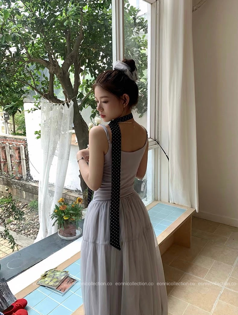 #2032 Charlotte Dress + Matching Hair Tie（2 Colors）