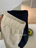 #2017 French Minimalist Linen-Blend Tank Set - Dark Blue